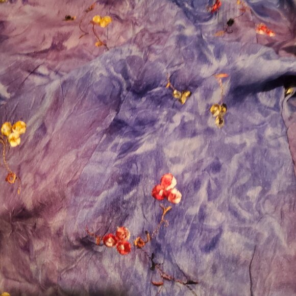 VENUS FASHION   embroidered  button up  blouse  SIZE LARGE NWT - Picture 5 of 9